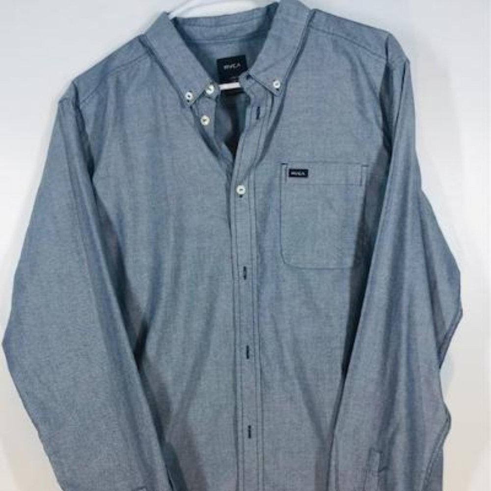 RVCA Men's Large Button Down Long Sleeve Shirt
